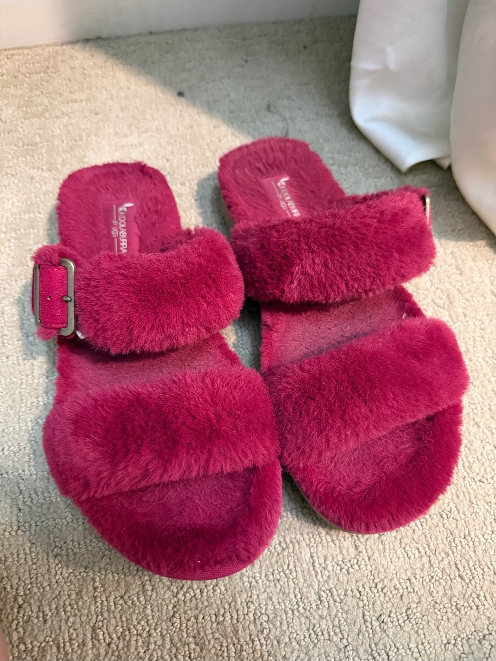 Ugg Women's Furry Slide Sandals in Berry Pink
